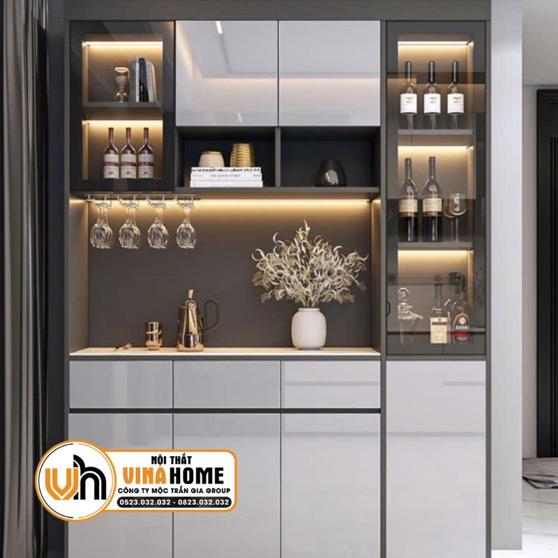 Tủ Rượu Gỗ Sang Trọng 02
