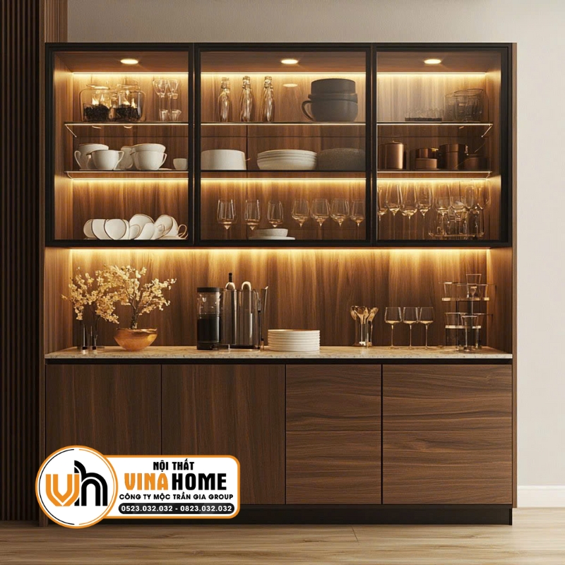 Tủ Rượu Gỗ Sang Trọng 05